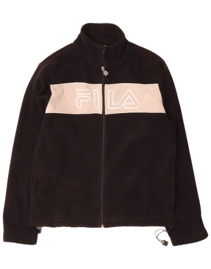 Jachetă pentru bărbați Fila Graphic Fleece UK 38 Medium Black Colorblock