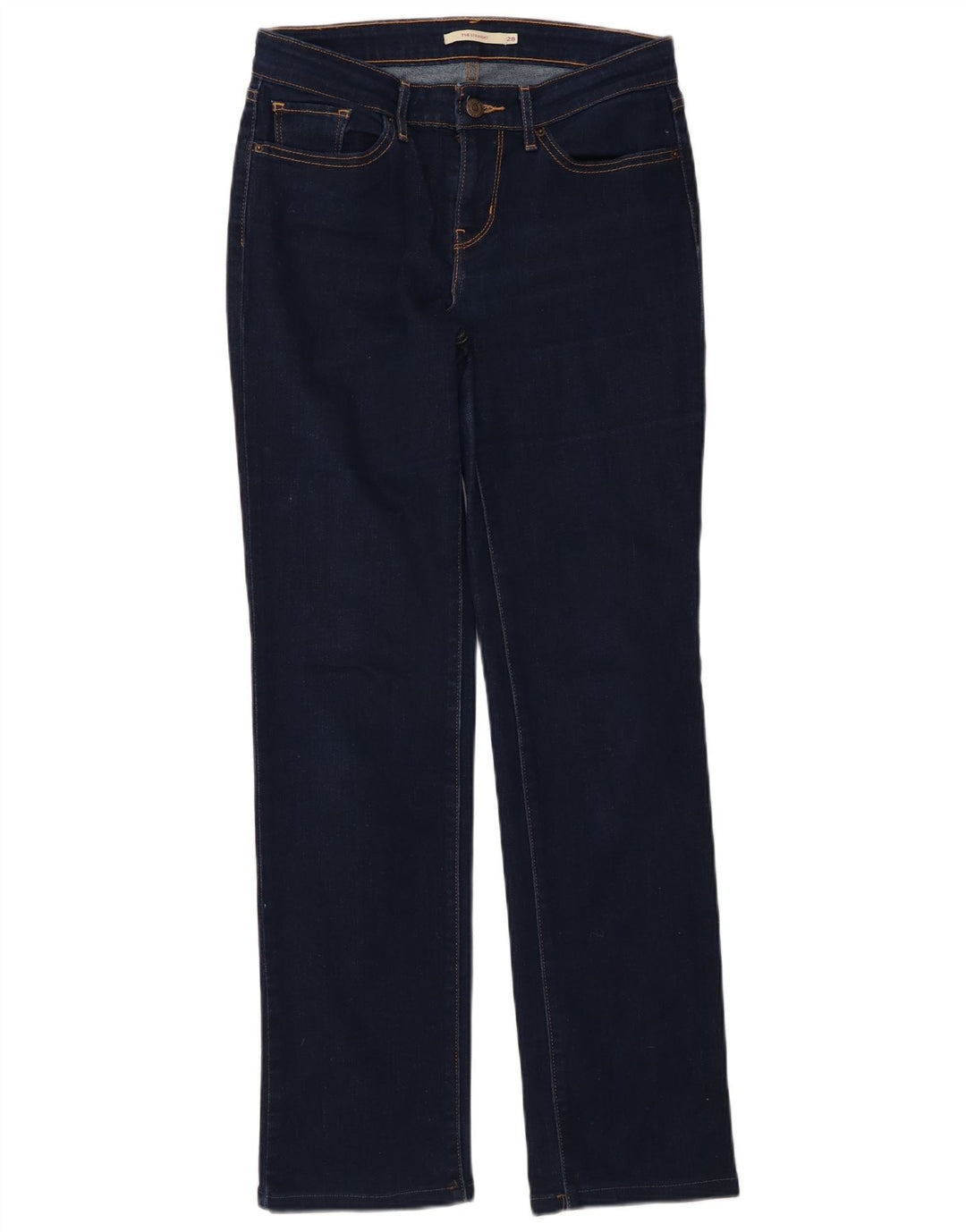 Blugi drepti pentru femei Levi's 714 W28 L30 bumbac bleumarin
