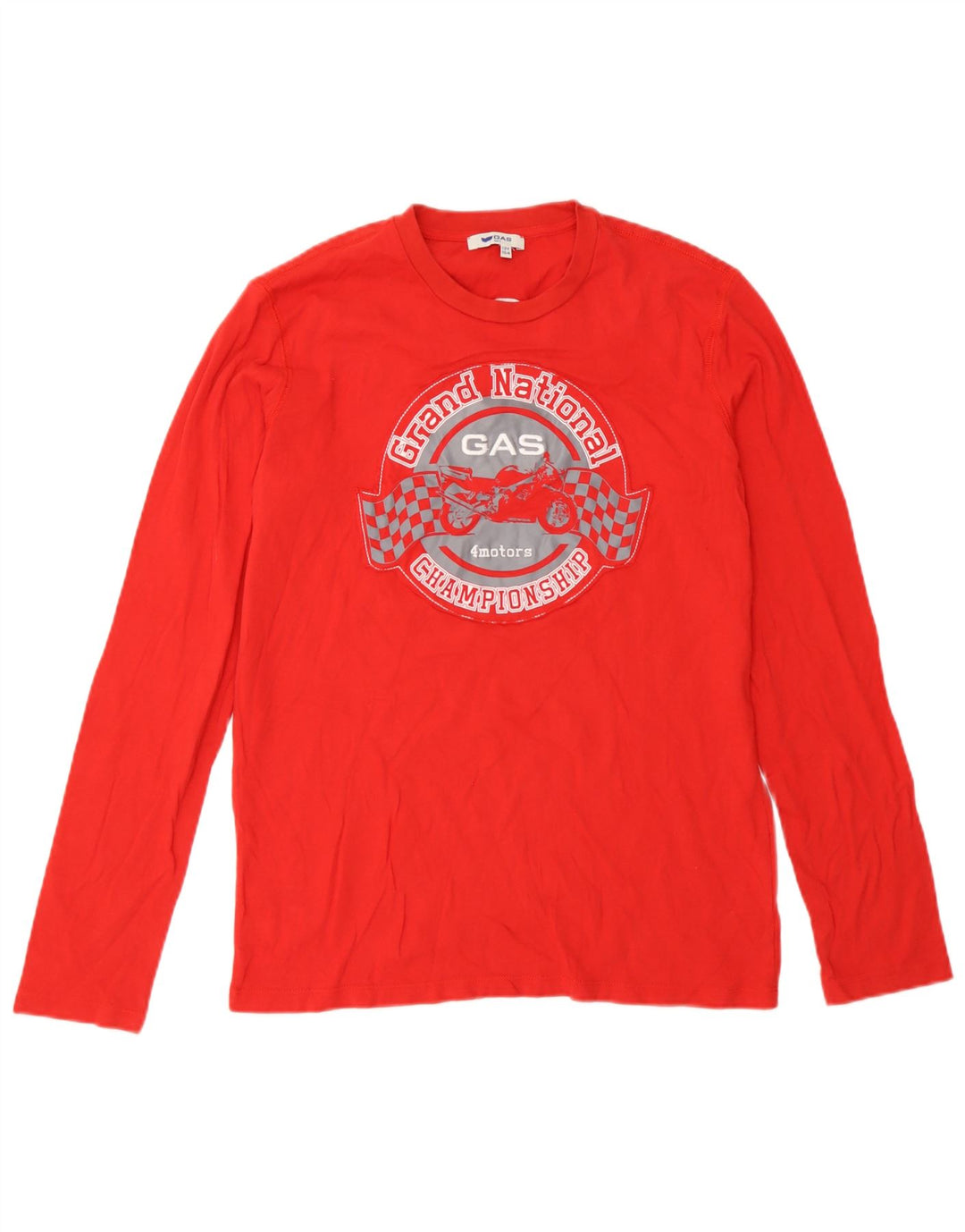 Gas Boys Top grafic cu maneca lunga 11-12 ani bumbac rosu