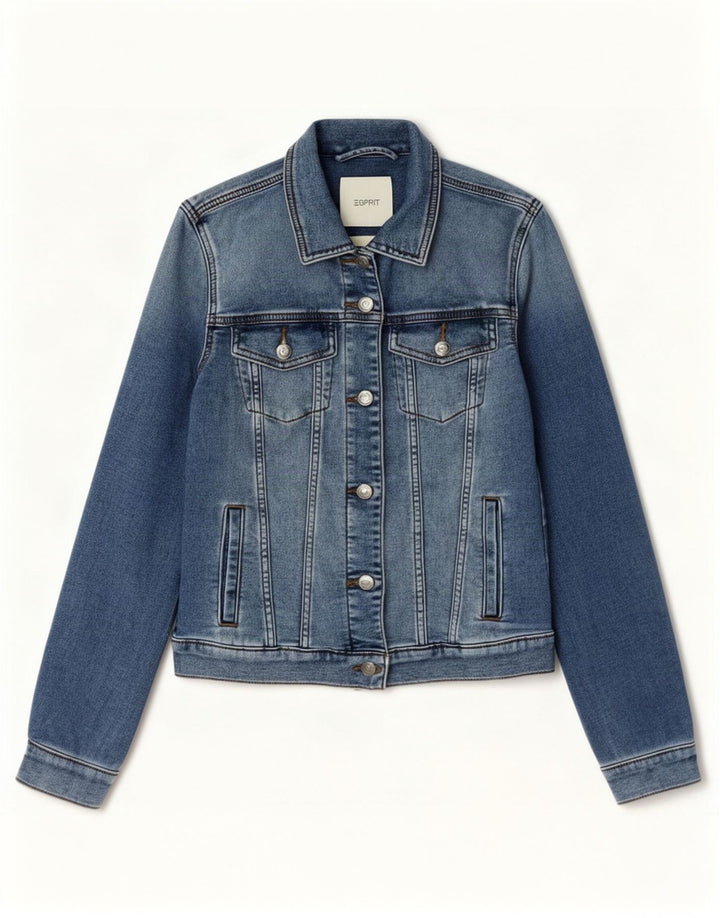 Jachetă de blugi pentru femei Esprit UK 10 Small Blue Bumbac