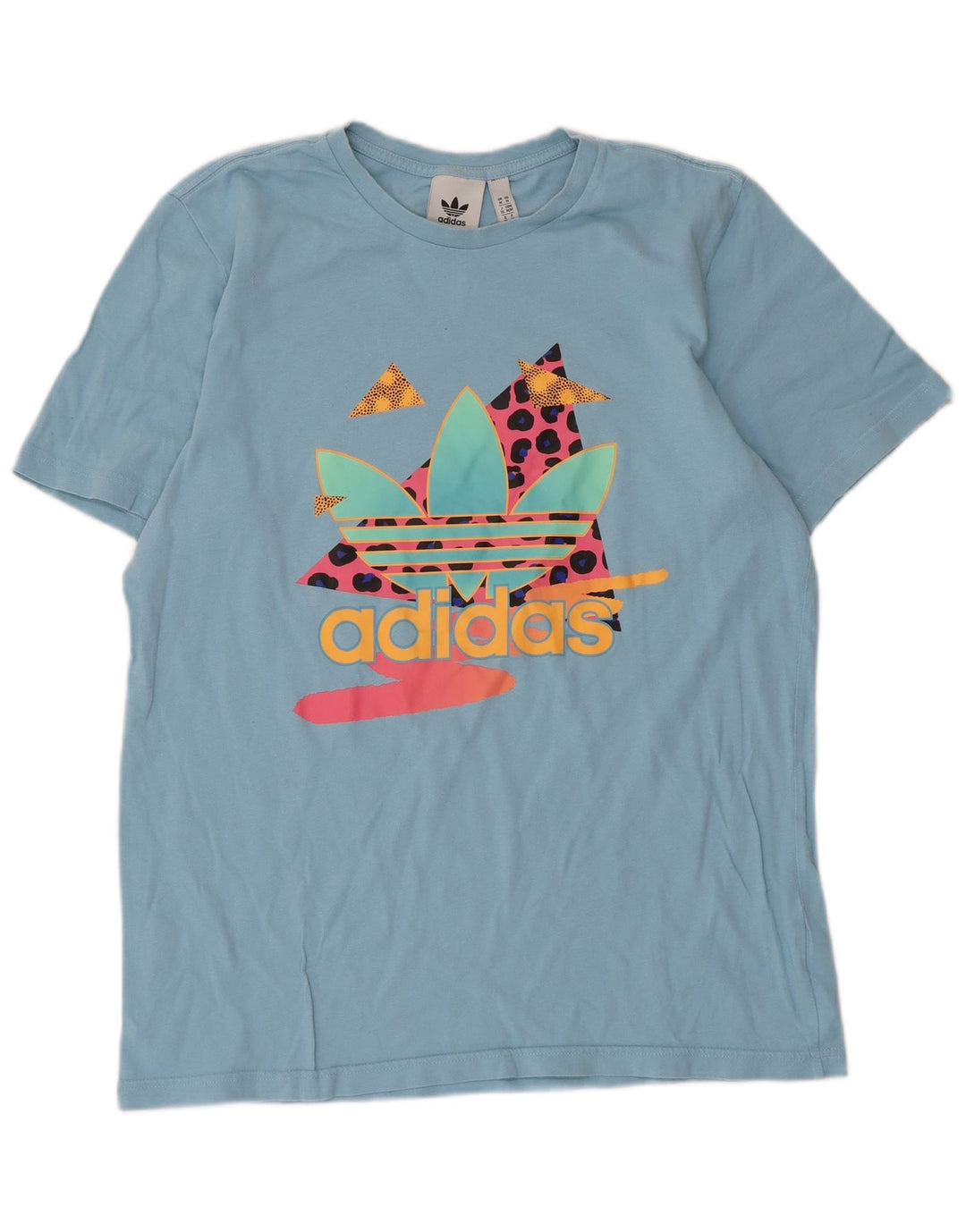 Tricou grafic pentru bărbați Adidas Top, bumbac albastru mediu