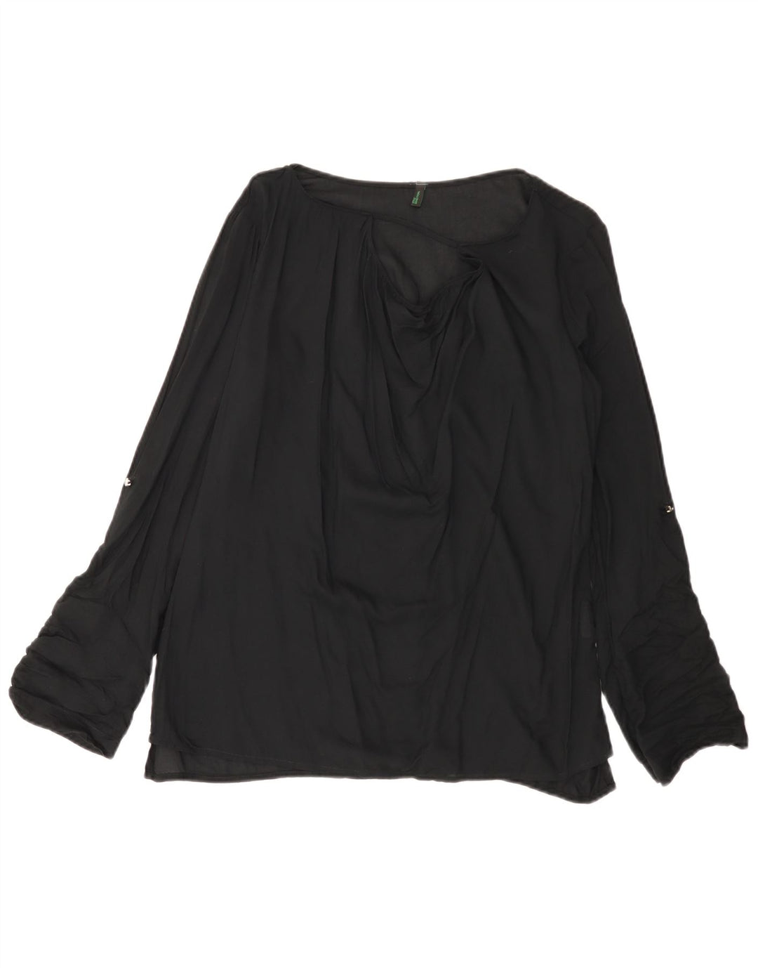 Bluză cu mânecă lungă pentru femei BENETTON UK 14 Medium Black Viscose