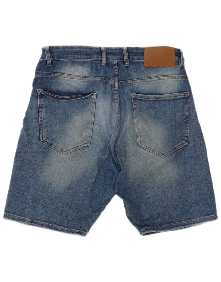 Pantaloni scurți din denim pentru bărbați Zara EU 44 Large W34 Blue Bumbac