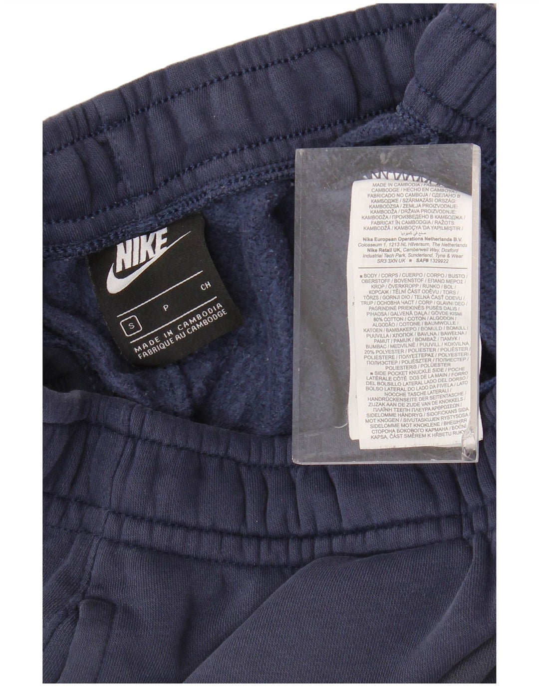 Pantaloni de trening pentru bărbați NIKE Pantaloni de jogging mici Bumbac bleumarin