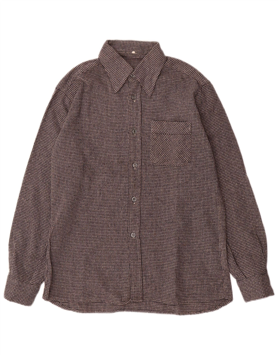 Cămașă de flanel pentru bărbați VINTAGE Mărimea 40 Picior de găin mediu gri