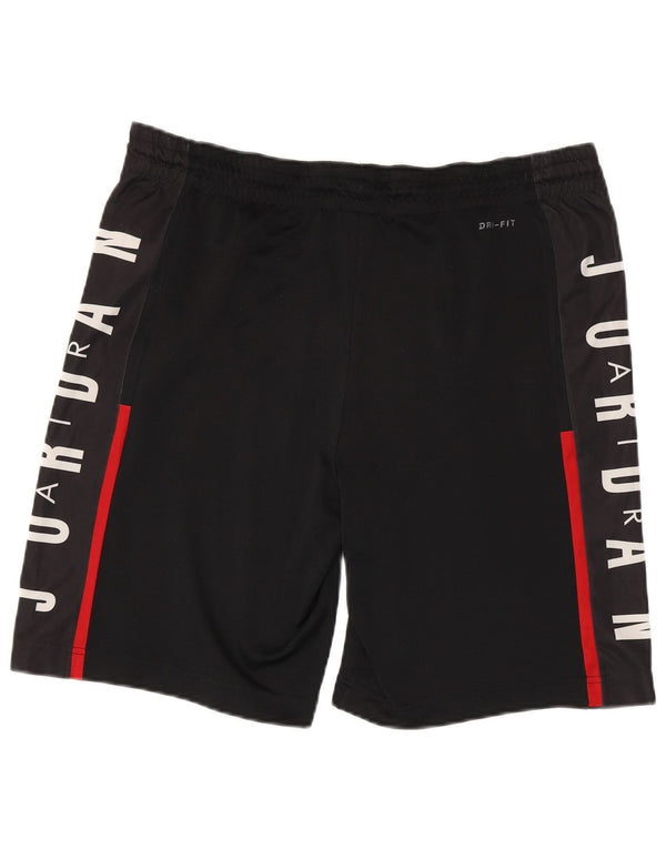 Pantaloni scurți sport pentru bărbați Jordan Dri Fit Graphic, mediu negru, poliester color bloc