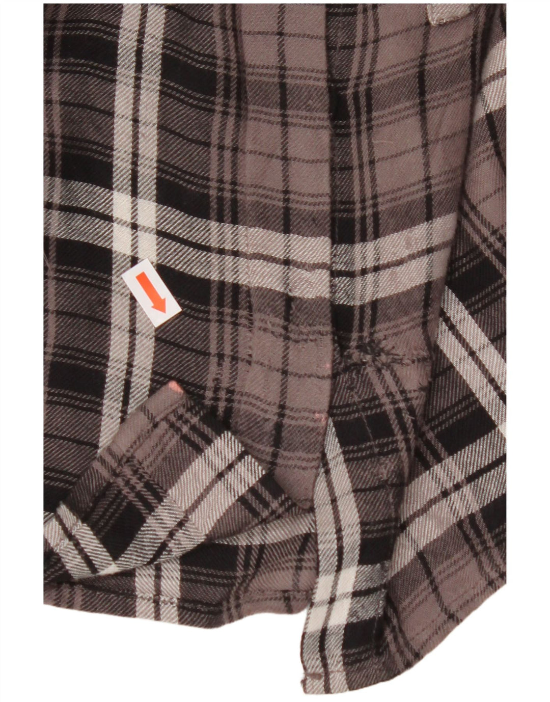 Cămașă de flanel supradimensionată pentru femei BENETTON UK 10 Small Brown Check Viscose