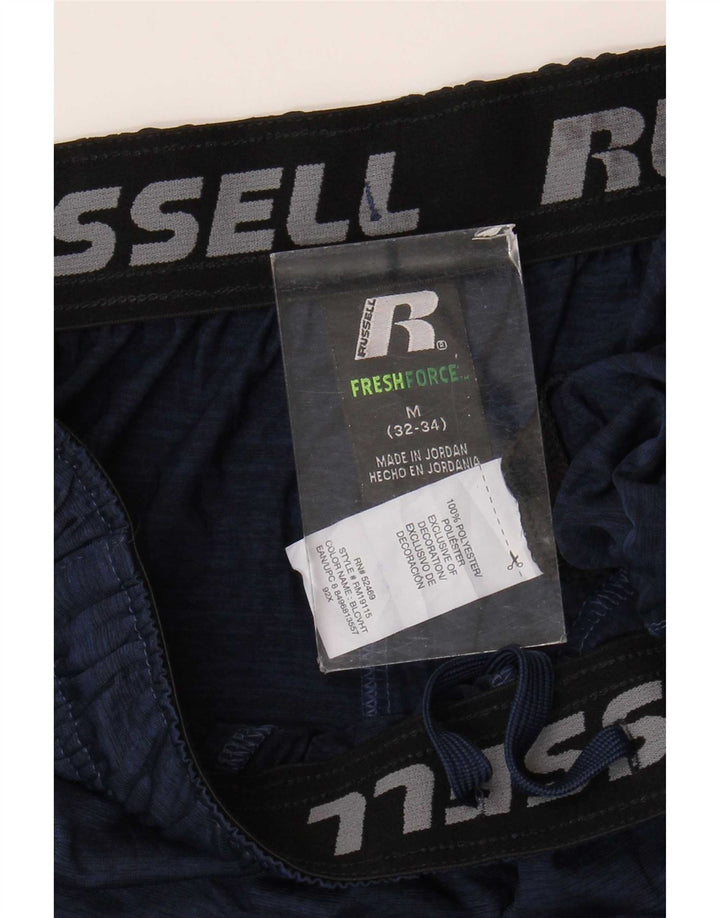 Pantaloni scurți sport Russell Athletic pentru bărbați, medii, albastru, poliester color bloc