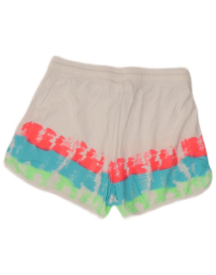Pantaloni scurti sport pentru femei CHAMPION UK 12, bumbac alb mediu Tie Dye
