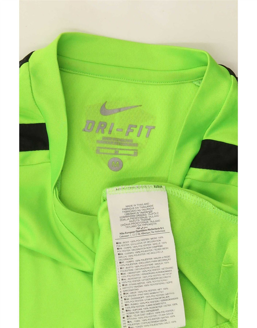Tricou Nike Dri Fit pentru bărbați Top Mediu Verde Poliester Colorblock