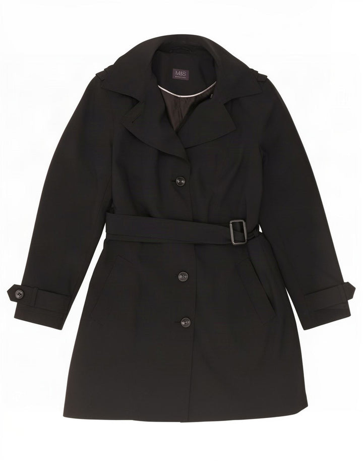 Trench pentru femei Marks & Spencer UK 12 Poliester mediu negru