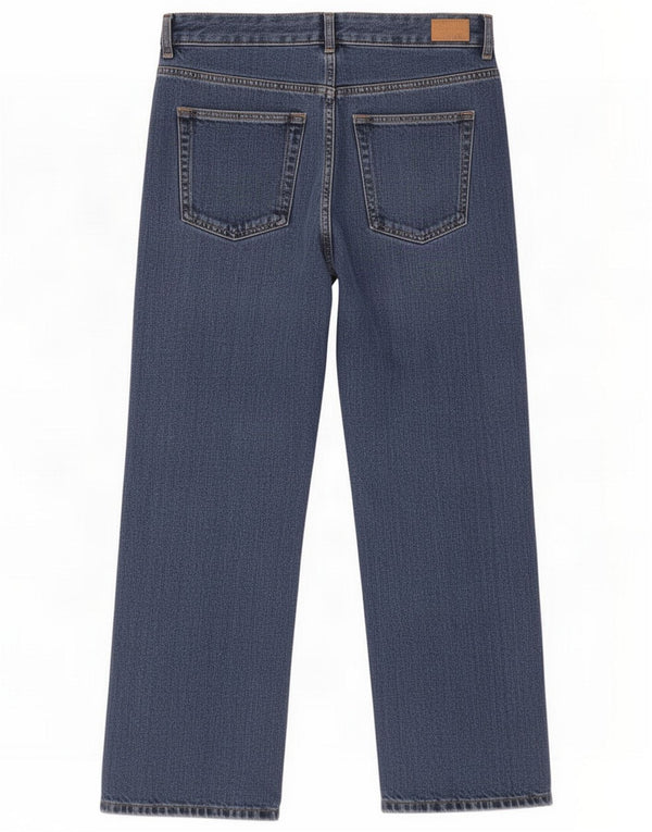 French Connection Blugi drepti pentru femei UK 12 Medium W32 L29 Blue Bumbac