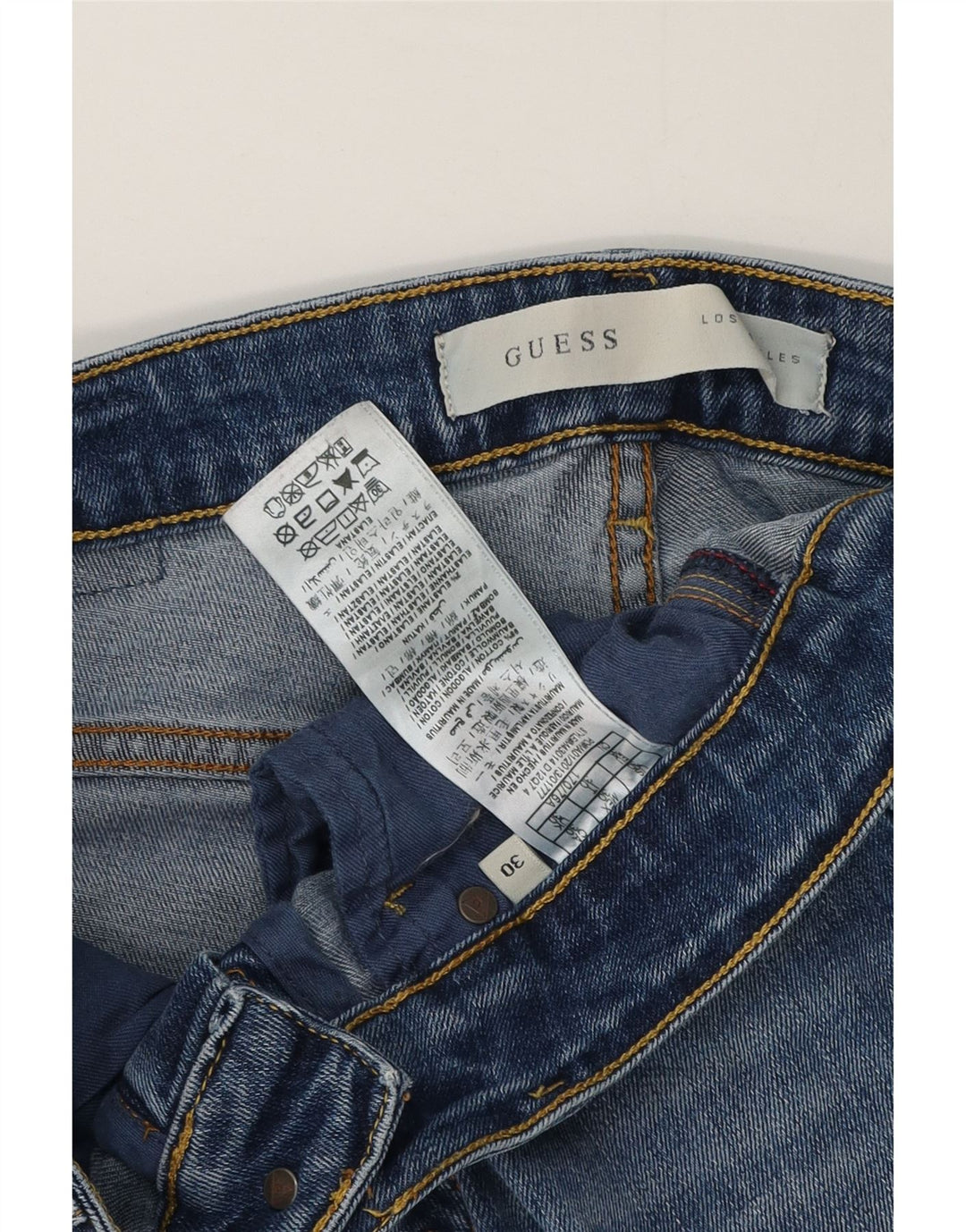 Blugi slim pentru bărbați Guess W30 L34 Bumbac albastru