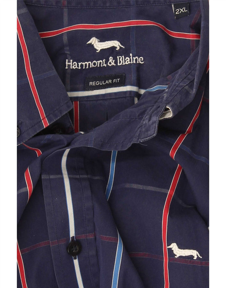 Cămașă Harmont & Blaine pentru bărbați, cu tăiere obișnuită, 2XL, albastru