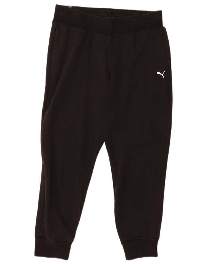 PUMA Mens Tracksuit Trousers Joggers Medium  Black Cotton