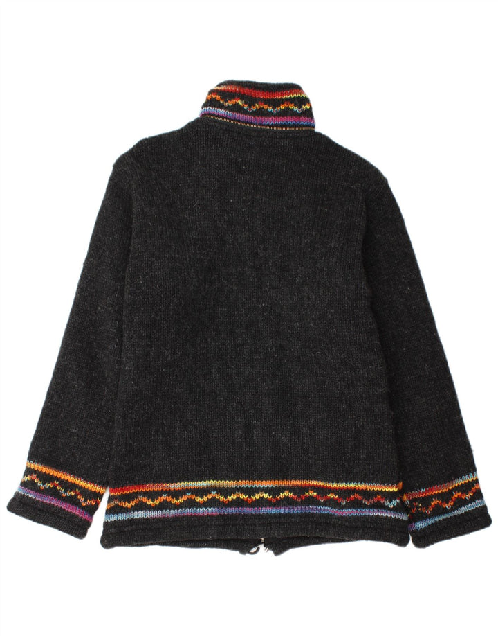 Pulover cardigan cu fermoar THC pentru bărbați, mare, negru, geometric