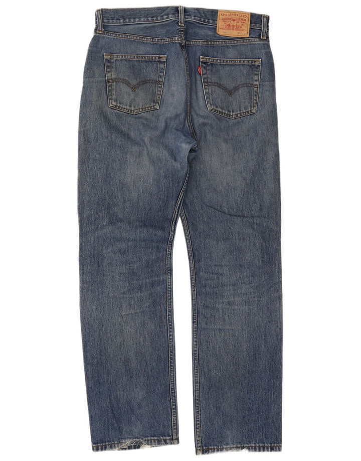 Blugi drepti pentru bărbați Levi's 751 W34 L32 Bumbac albastru