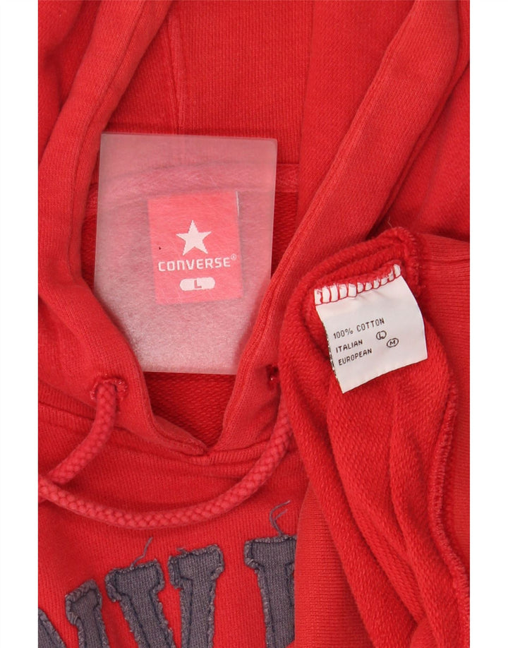 Pulover pentru bărbați Converse Graphic Hoodie Jumper mare, roșu, bumbac