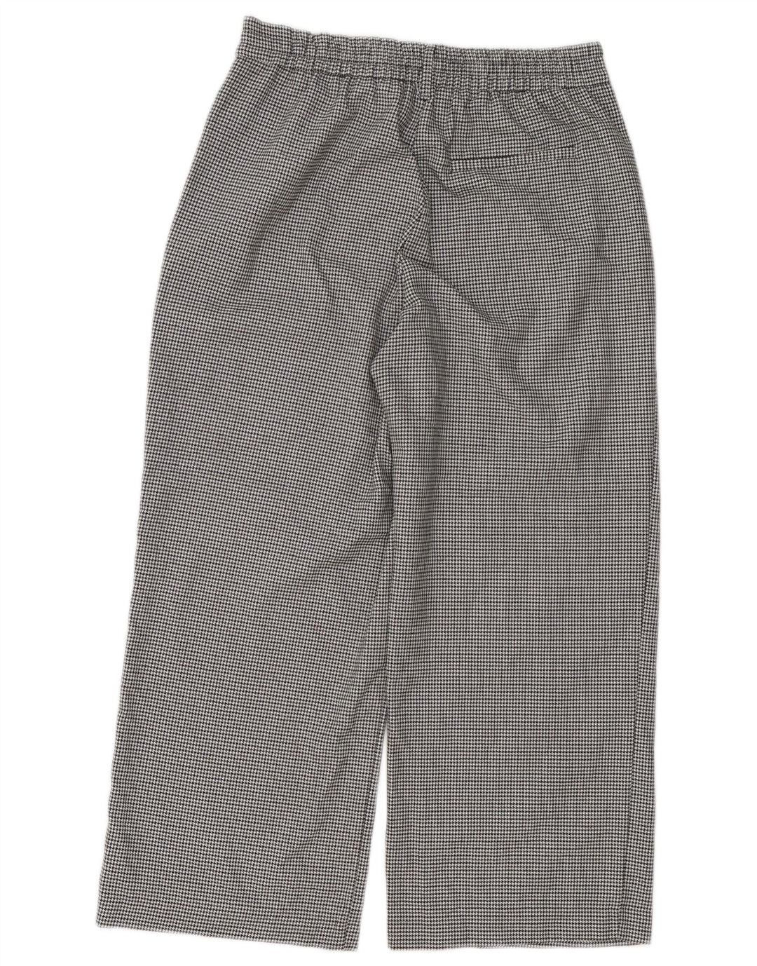 Pantaloni tăiați Trafaluc pentru femei Zara Medium L28 L25 Black Houndstooth
