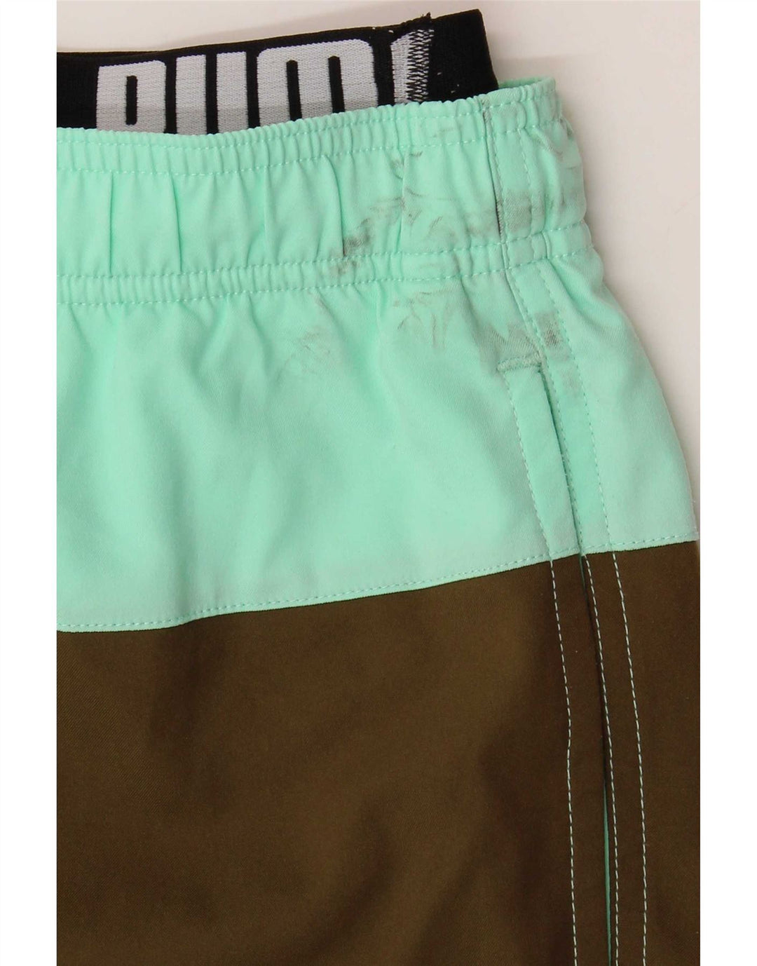Pantaloni scurți de înot grafic pentru bărbați Puma XS Kaki Poliester color bloc