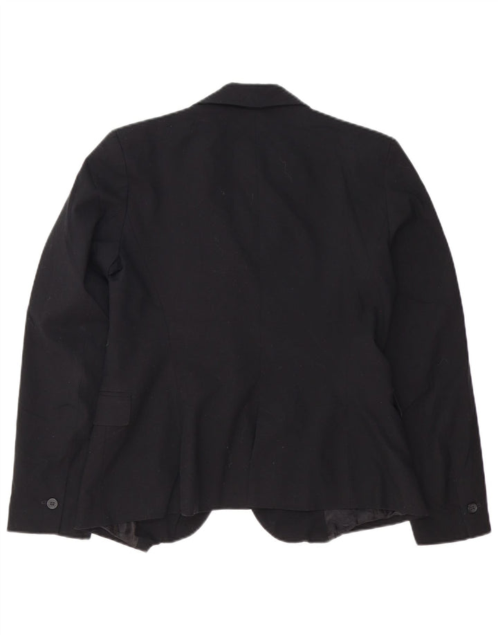 Jachetă blazer supradimensionată pentru femei Zara cu 1 nasture EU 38 Poliester negru mic