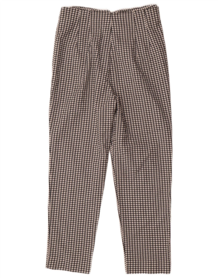 Pantaloni chino conici pentru femei Zara L30 L27 Poliester cu carouri albe