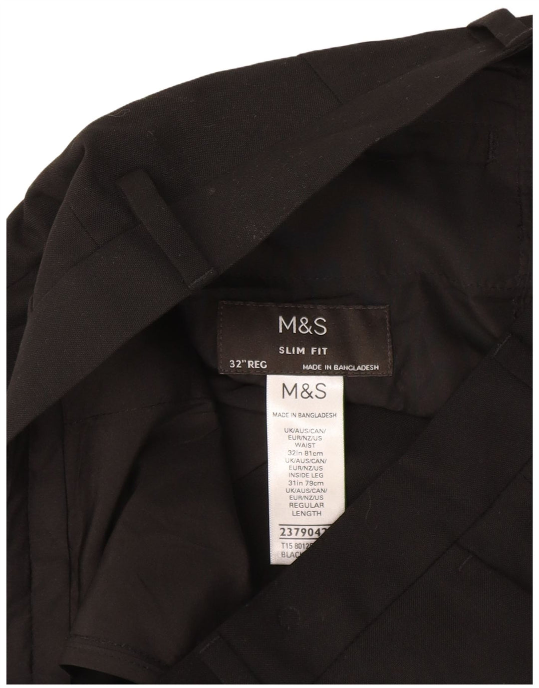 Marks & Spencer Pantaloni de costum slim pentru femei L32 L31 Poliester negru