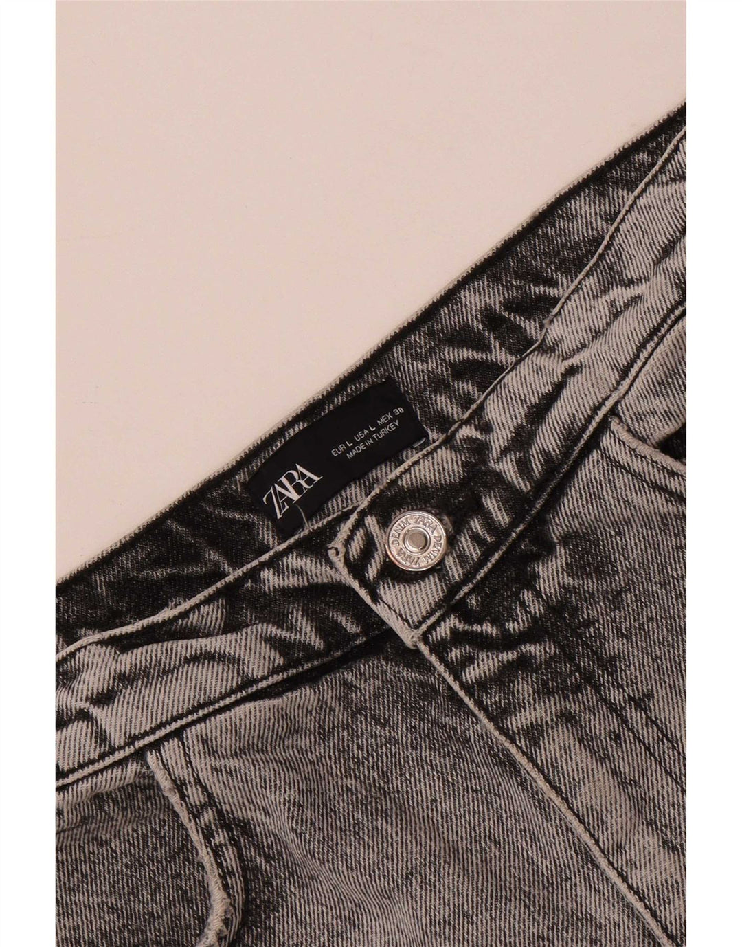 Fusta de blugi pentru femei Zara mare W30 gri