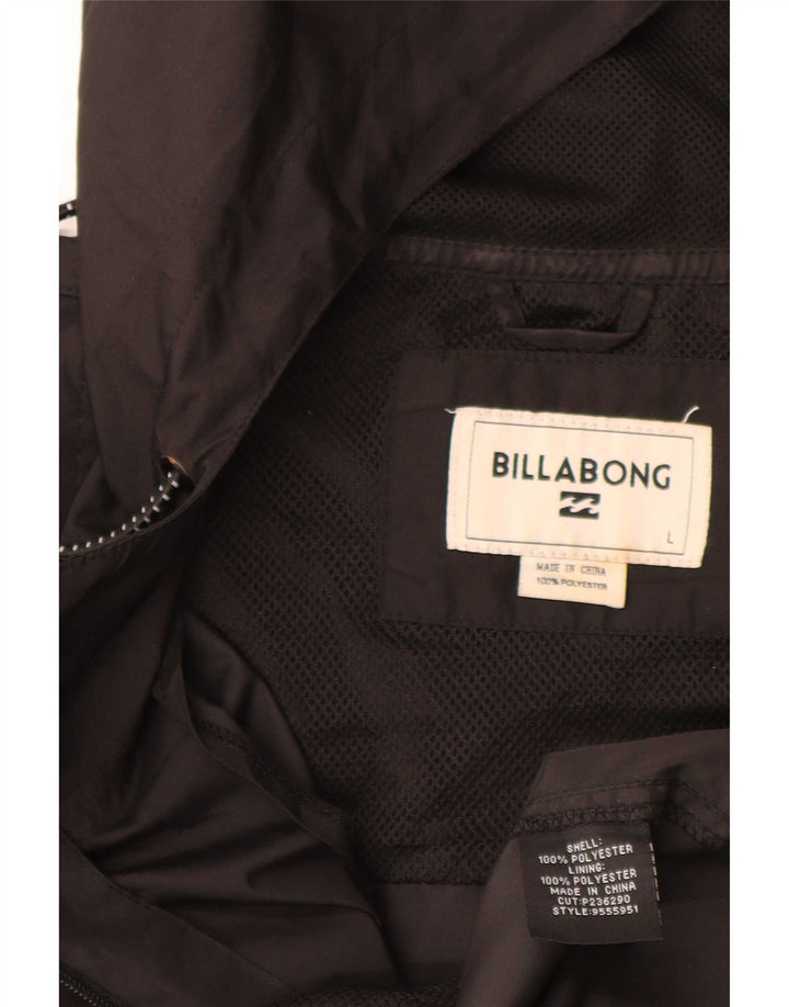 Jachetă de ploaie cu glugă pentru bărbați Billabong UK 40 Poliester negru mare