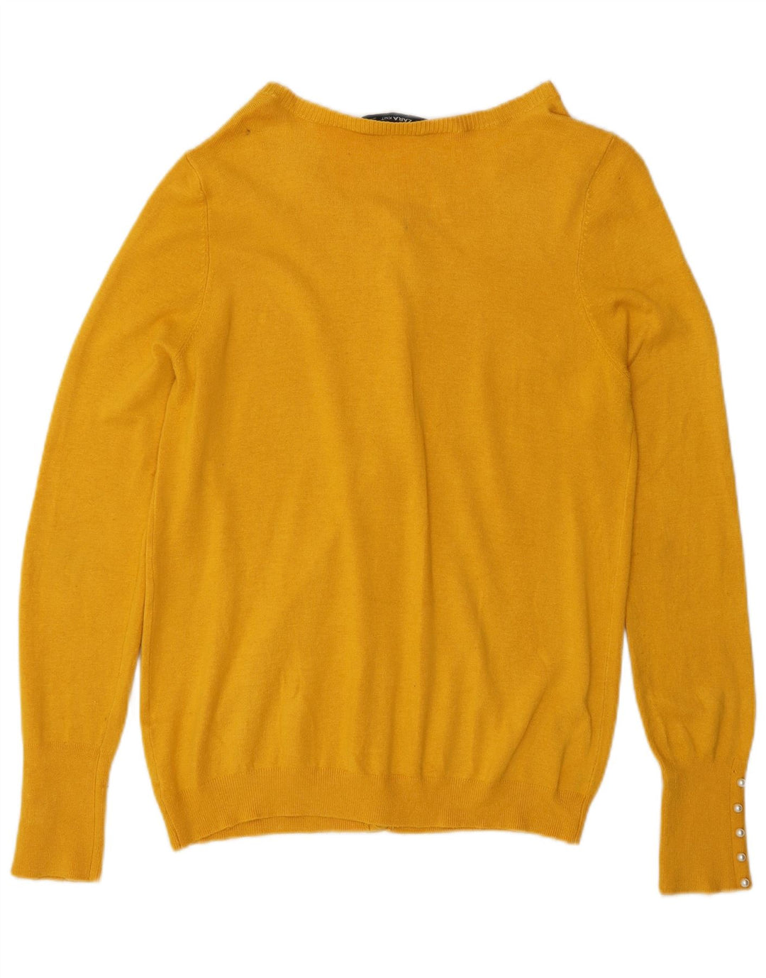 Pulover cardigan pentru femei Zara UK 14 mare galben