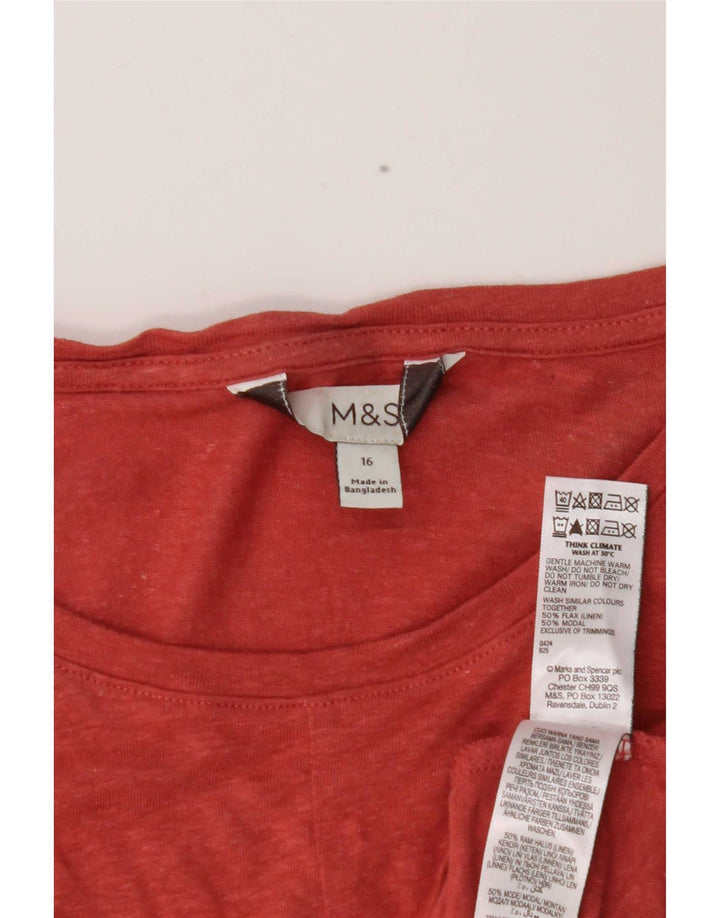 Vestă pentru femei Marks & Spencer UK 16 Large Maroon Linen