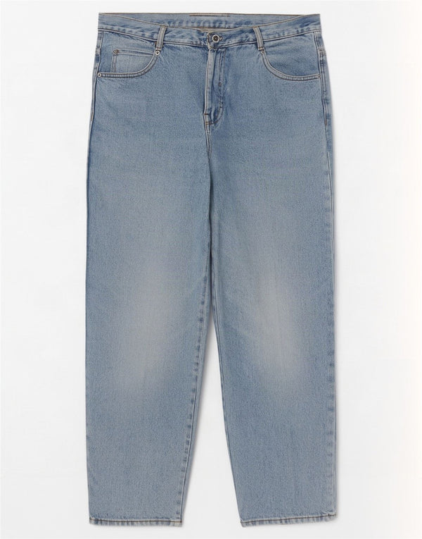 Blugi conici vintage pentru femei cu talie înaltă IT 48 XL W32 L29 Bumbac albastru