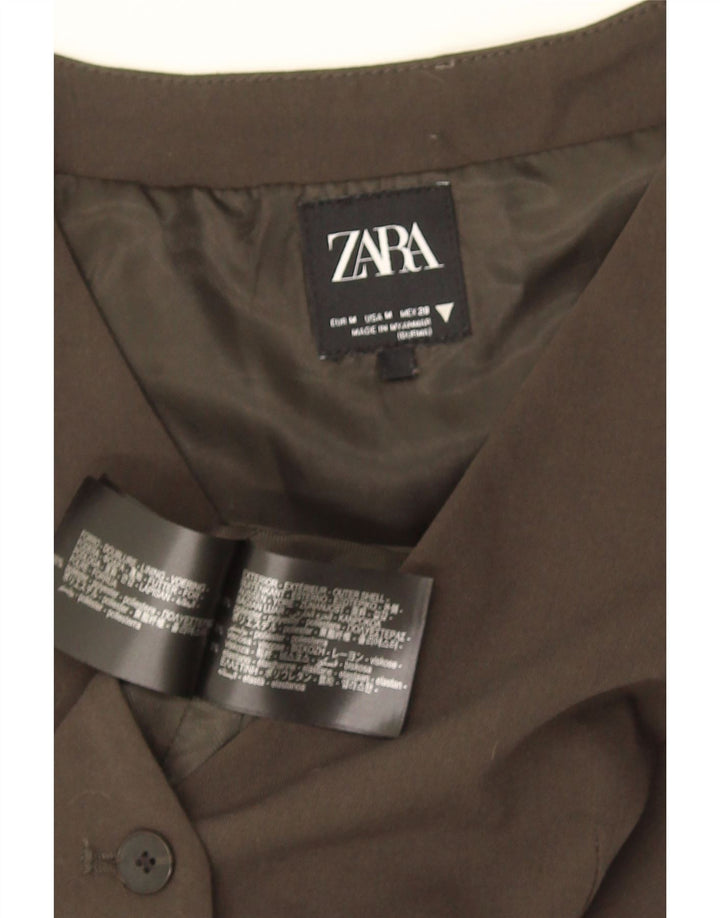 Vestă pentru femei Zara UK 12 Medium Kaki Poliester