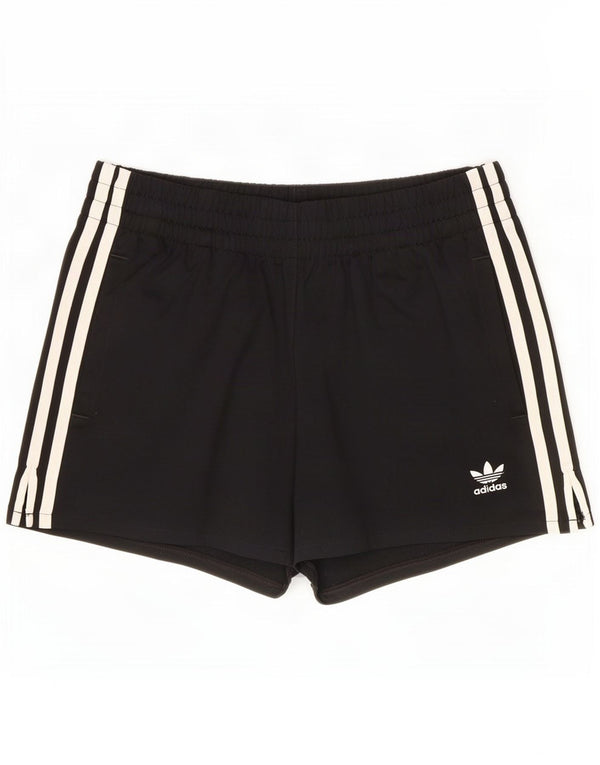 Pantaloni scurți sport Adidas pentru femei UK 10 Small Negru Poliester