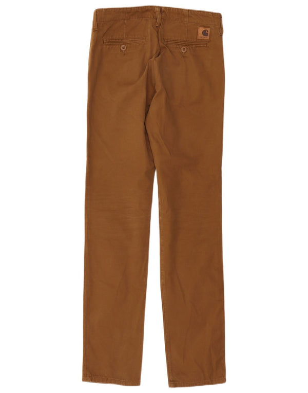 Pantaloni chino drepți pentru bărbați CARHARTT L30 L34 bumbac maro
