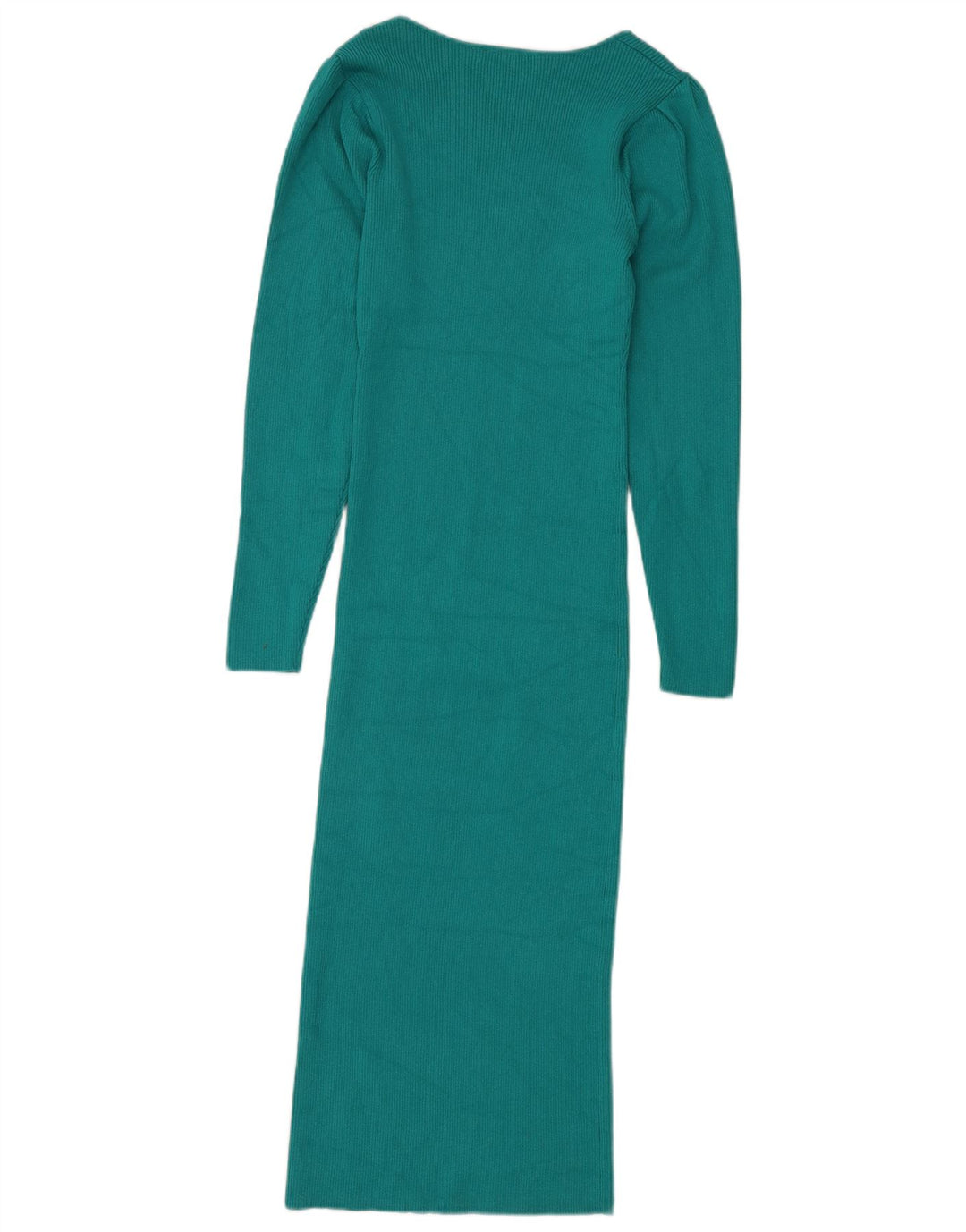 Rochie Maxi Bodycon cu mânecă lungă Zara pentru femei UK 12, viscoză verde medie