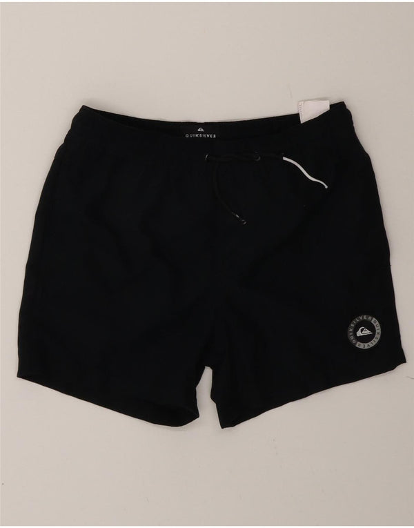Pantaloni scurți de înot Quiksilver băieți 11-12 ani poliester negru mediu