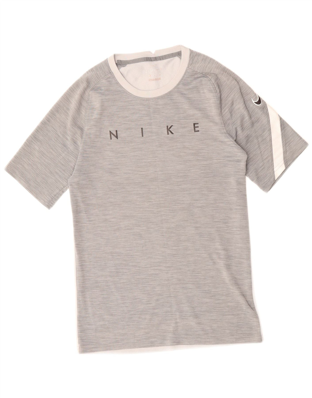 Tricou grafic NIKE Dri Fit pentru bărbați Top mic, gri, poliester color bloc