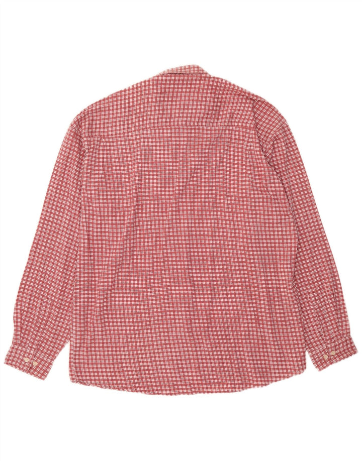 Cămașă de flanel pentru bărbați Lerros, bumbac roșu cu carouri 2XL