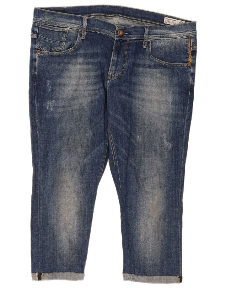 Blugi Capri pentru femei Meltin' Pot W38 L22 Bumbac albastru