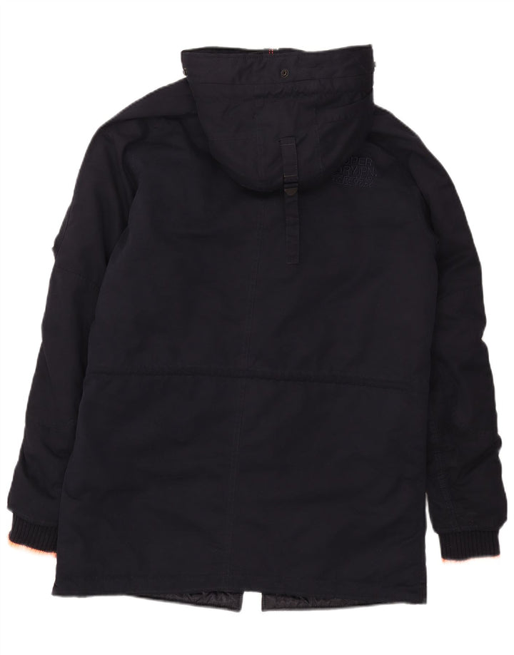 Jachetă parka cu glugă Superdry pentru bărbați UK 38 Medium bleumarin poliester