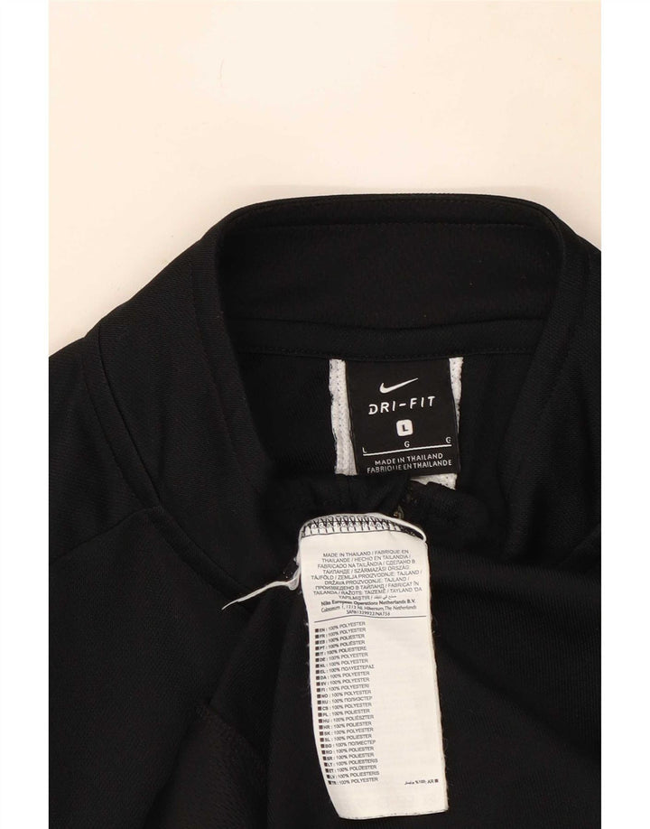 Jachetă de top pentru trening Nike Dri Fit pentru bărbați, mare, negru, poliester color bloc