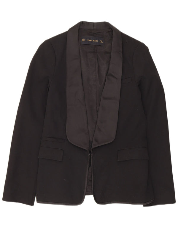 Blazer pentru femei ZARA UK 10 Poliester negru mic