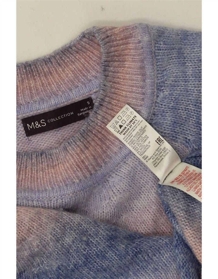 Pulover pentru bărbați Marks & Spencer cu decolteu rotund, mic albastru Tie Dye acrilic