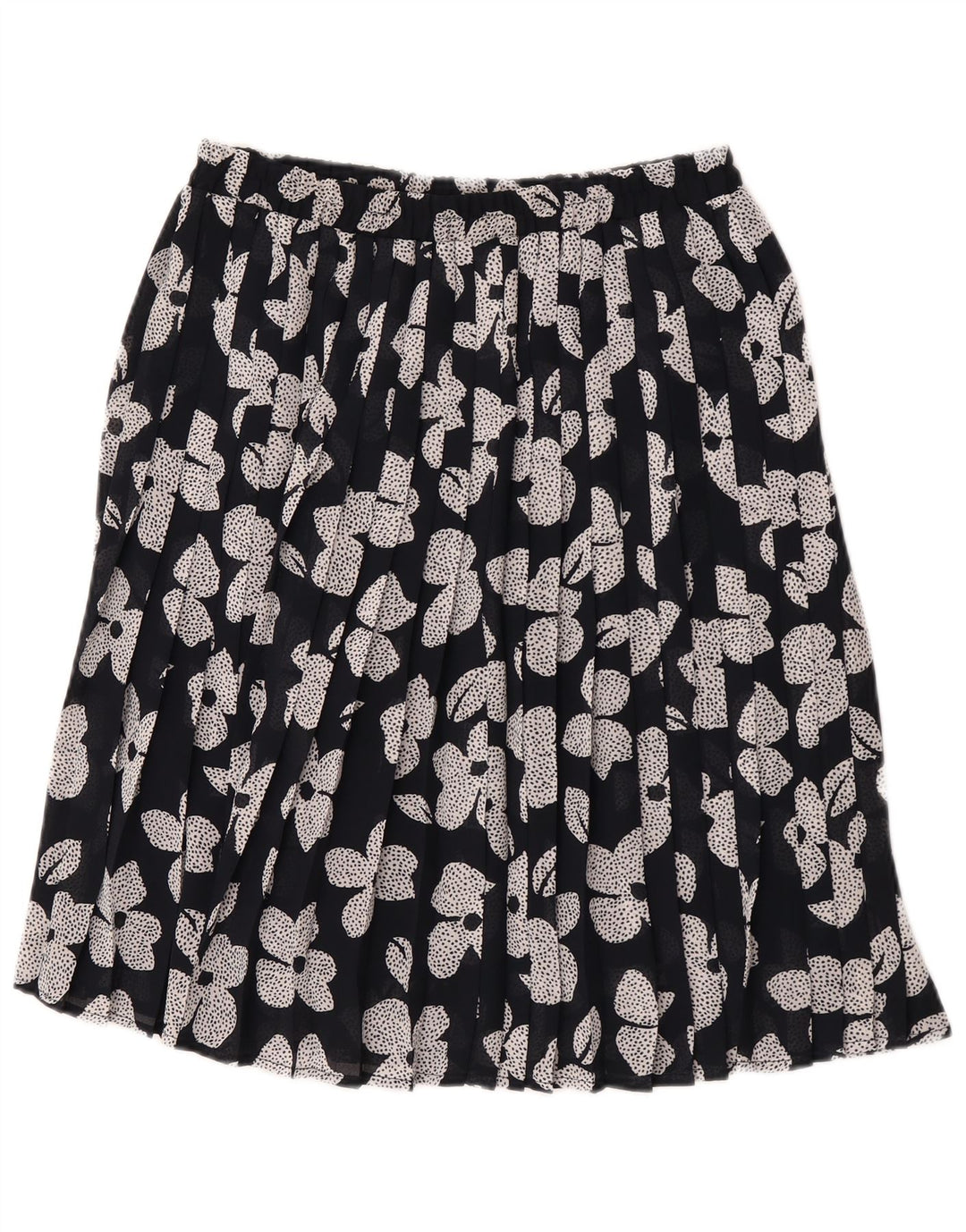 Fusta plisată Vintage pentru femei W30 Medium Black Floral