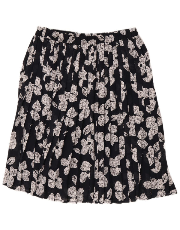 Fusta plisată Vintage pentru femei W30 Medium Black Floral