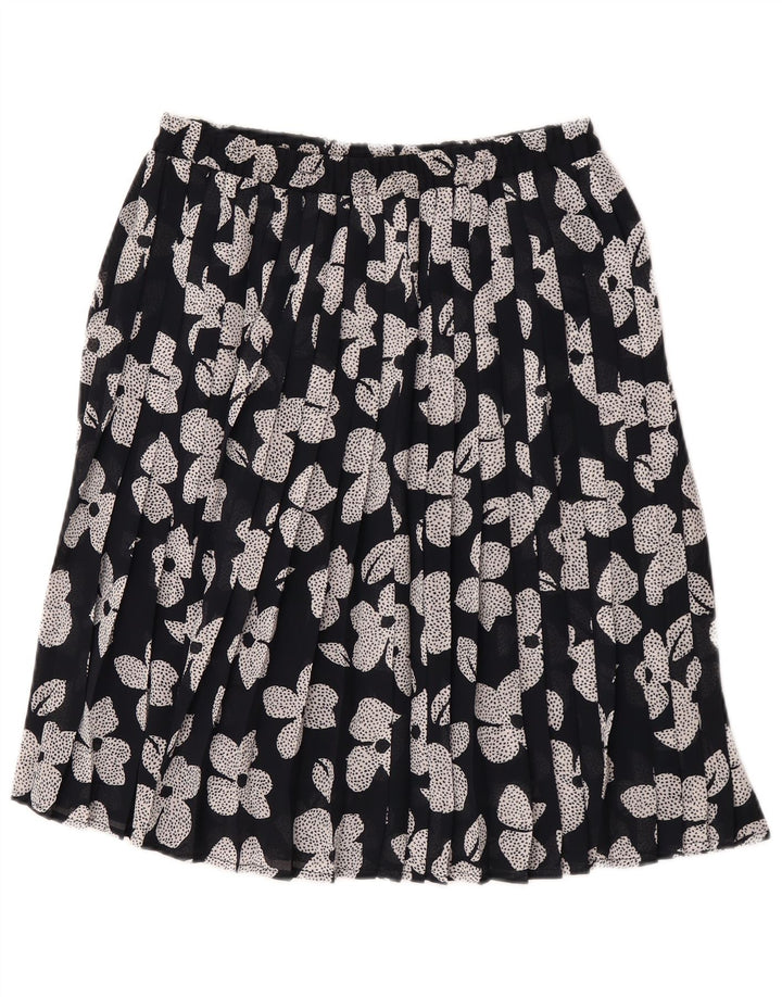 Fusta plisată Vintage pentru femei W30 Medium Black Floral
