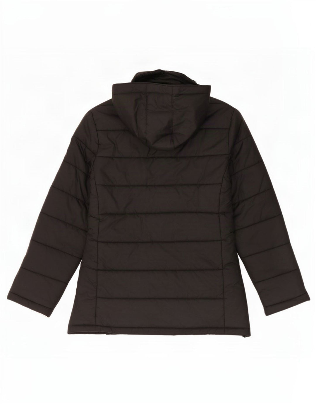 Jachetă căptușită cu glugă pentru femei Zara UK 14 Medium Black Nylon