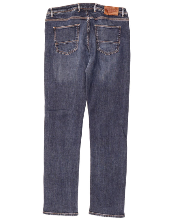 Massimo Dutti Blugi Slim Fit Casual pentru Barbati EU 42 Large W32 L33 Blue Bumbac