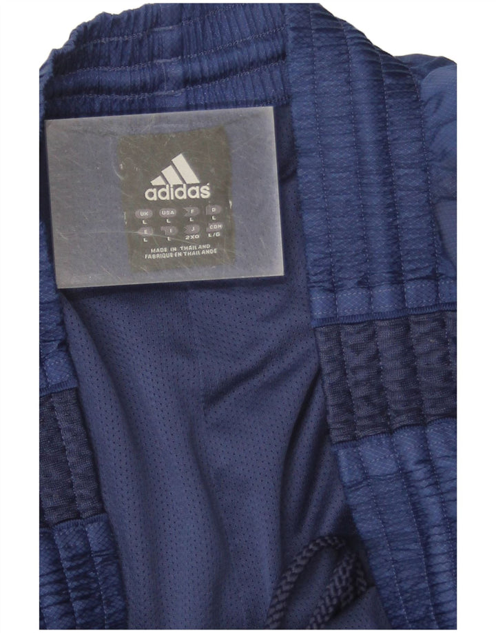Pantaloni scurți sport pentru bărbați Adidas, mari, albastru, poliester